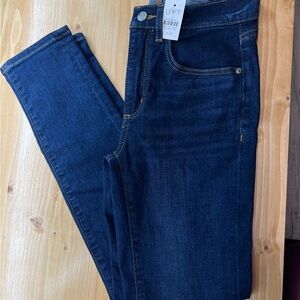 LOFT Women's Dark Blue Skinny Jeans